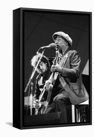 Muddy Waters, American Blues Musician, Capital Jazz, 1979-Brian O'Connor-Framed Stretched Canvas