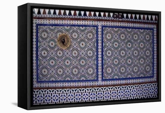 Mudejar Style Glazed Tiles from Las Tomasas Palace, Ecija, Andalusia, Spain-null-Framed Stretched Canvas