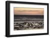 Mudflats at Sunset, the Wash Estuary, Norfolk, England, UK, September 2011. 2020Vision Book Plate-Peter Cairns-Framed Photographic Print