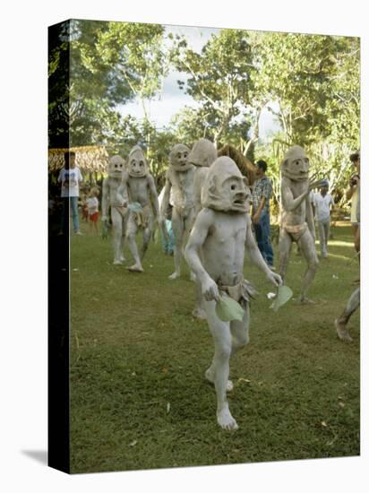 Mudmen from Asaro Parade as Ancestral Spirits, Papua New Guinea-Mrs Holdsworth-Stretched Canvas