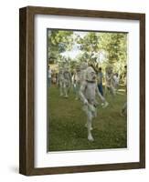 Mudmen from Asaro Parade as Ancestral Spirits, Papua New Guinea-Mrs Holdsworth-Framed Photographic Print