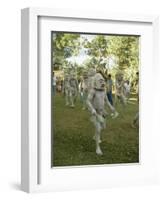 Mudmen from Asaro Parade as Ancestral Spirits, Papua New Guinea-Mrs Holdsworth-Framed Photographic Print