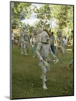 Mudmen from Asaro Parade as Ancestral Spirits, Papua New Guinea-Mrs Holdsworth-Mounted Photographic Print