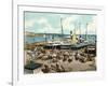 Muelle De Luz Harbour with Ferries, Havana, Cuba, 1904-null-Framed Giclee Print