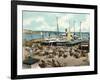 Muelle De Luz Harbour with Ferries, Havana, Cuba, 1904-null-Framed Giclee Print