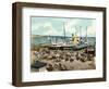 Muelle De Luz Harbour with Ferries, Havana, Cuba, 1904-null-Framed Giclee Print