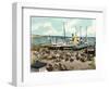 Muelle De Luz Harbour with Ferries, Havana, Cuba, 1904-null-Framed Giclee Print