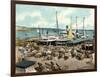 Muelle De Luz Harbour with Ferries, Havana, Cuba, 1904-null-Framed Giclee Print