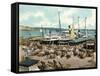 Muelle De Luz Harbour with Ferries, Havana, Cuba, 1904-null-Framed Stretched Canvas