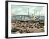 Muelle De Luz Harbour with Ferries, Havana, Cuba, 1904-null-Framed Giclee Print