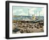 Muelle De Luz Harbour with Ferries, Havana, Cuba, 1904-null-Framed Giclee Print