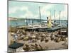 Muelle De Luz Harbour with Ferries, Havana, Cuba, 1904-null-Mounted Giclee Print