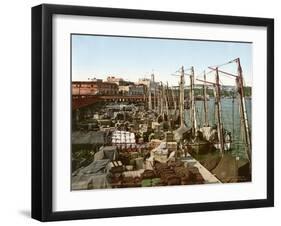 Muelle San Francisco, Havana, Cuba, 1904-null-Framed Giclee Print