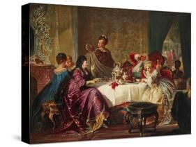 Muenchhausen, Telling His Tales in the Ladies' Circle (Oil on Canvas)-Max Gaisser-Stretched Canvas