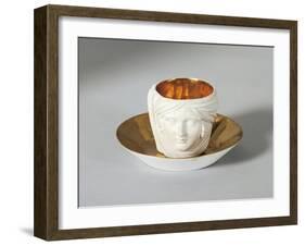 Mug Decorated with Face of Caroline Murat, Bisque Porcelain, Royal Factory of Naples, Italy-null-Framed Giclee Print