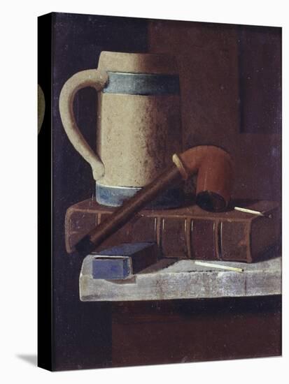 Mug, Pipe and Book-John Frederick Peto-Stretched Canvas