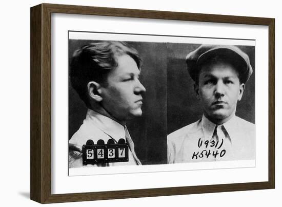 Mug Shots of Baby Face Nelson in the 1930s-null-Framed Art Print