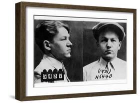 Mug Shots of Baby Face Nelson in the 1930s-null-Framed Art Print