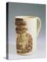 Mug with Painted Courtly Scene, Ca 1785-null-Stretched Canvas