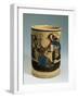 Mug with Satirical Scene of Sailors Arguing at the Harbour, Ca 1785-null-Framed Giclee Print