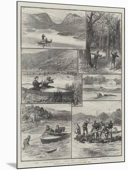 Mugger-Hunting on the Ana-Sagar Lake, Ajmere, India-null-Mounted Giclee Print