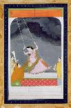 A Lady on a Swing, Kangra, Punjab Hills C.1790 (Opaque W/C on Paper)-Mughal-Giclee Print