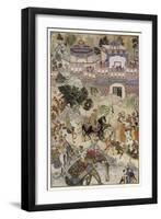 Mughal Emperor Akbar Enters Surat Gujerat after an Astonishingly Rapid 11-Day Campaign-Farrukh Beg-Framed Art Print