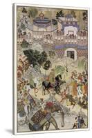 Mughal Emperor Akbar Enters Surat Gujerat after an Astonishingly Rapid 11-Day Campaign-Farrukh Beg-Stretched Canvas