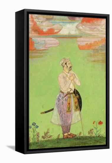 Mughal Officer, C. 1650-null-Framed Stretched Canvas