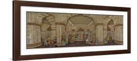 Mughal Palace Interior Depicting Shah Jahan and Mumtaz Mahal-null-Framed Giclee Print