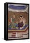 Mughal Prince Gives a Cup of Wine to a Woman-null-Framed Stretched Canvas