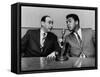 Muhammad Ali and Howard Cosell on WaBC Radio in 1965-null-Framed Stretched Canvas