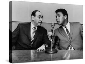 Muhammad Ali and Howard Cosell on WaBC Radio in 1965-null-Stretched Canvas