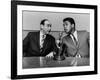 Muhammad Ali and Howard Cosell on WaBC Radio in 1965-null-Framed Photo