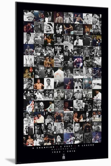 Muhammad Ali- Commemorative Montage-null-Mounted Poster