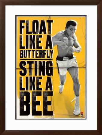 Muhammad Ali Float Like A Butterfly Mounted Print Allposters Com