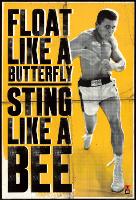 Muhammad Ali - Float like a Butterfly-null-Lamina Framed Poster