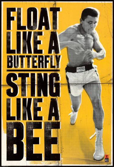 Muhammad Ali - Float like a Butterfly-null-Lamina Framed Poster