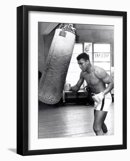 Muhammad Ali Training at the 5th Street Gym, Miami Beach, 27 September 1965-null-Framed Premium Photographic Print