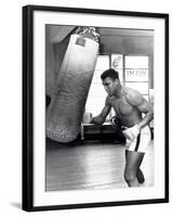 Muhammad Ali Training at the 5th Street Gym, Miami Beach, 27 September 1965-null-Framed Premium Photographic Print