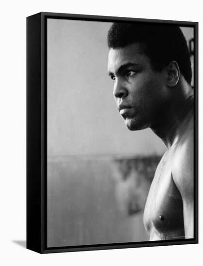 Muhammad Ali Training for His Fight against Joe Frazier-John Shearer-Framed Stretched Canvas