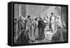 Muhammad Explaining Koran to Spectators-null-Framed Stretched Canvas