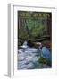 Muir Woods National Monument, California - Blue Heron-Lantern Press-Framed Art Print