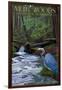 Muir Woods National Monument, California - Blue Heron-Lantern Press-Framed Art Print