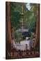 Muir Woods National Monument, California - Entrance-Lantern Press-Stretched Canvas