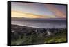 Muizenberg Beach at dawn, Cape Town, Western Cape, South Africa, Africa-Ian Trower-Framed Stretched Canvas