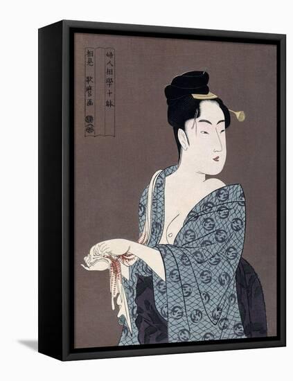 Mujer Coqueta (Uwaki No Sô), 1792-1793-Tsutaya Jûzaburô-Framed Stretched Canvas