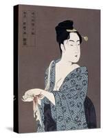 Mujer Coqueta (Uwaki No Sô), 1792-1793-Tsutaya Jûzaburô-Stretched Canvas