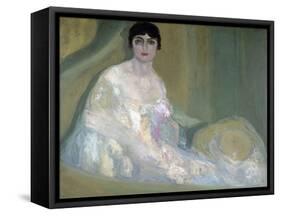 Mujer En Un Palco-Hermenegildo Anglada Camarasa-Framed Stretched Canvas