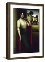 Mujer Frente a Un Pozo Con Dos Mujeres-Julio Romero de Torres-Framed Giclee Print